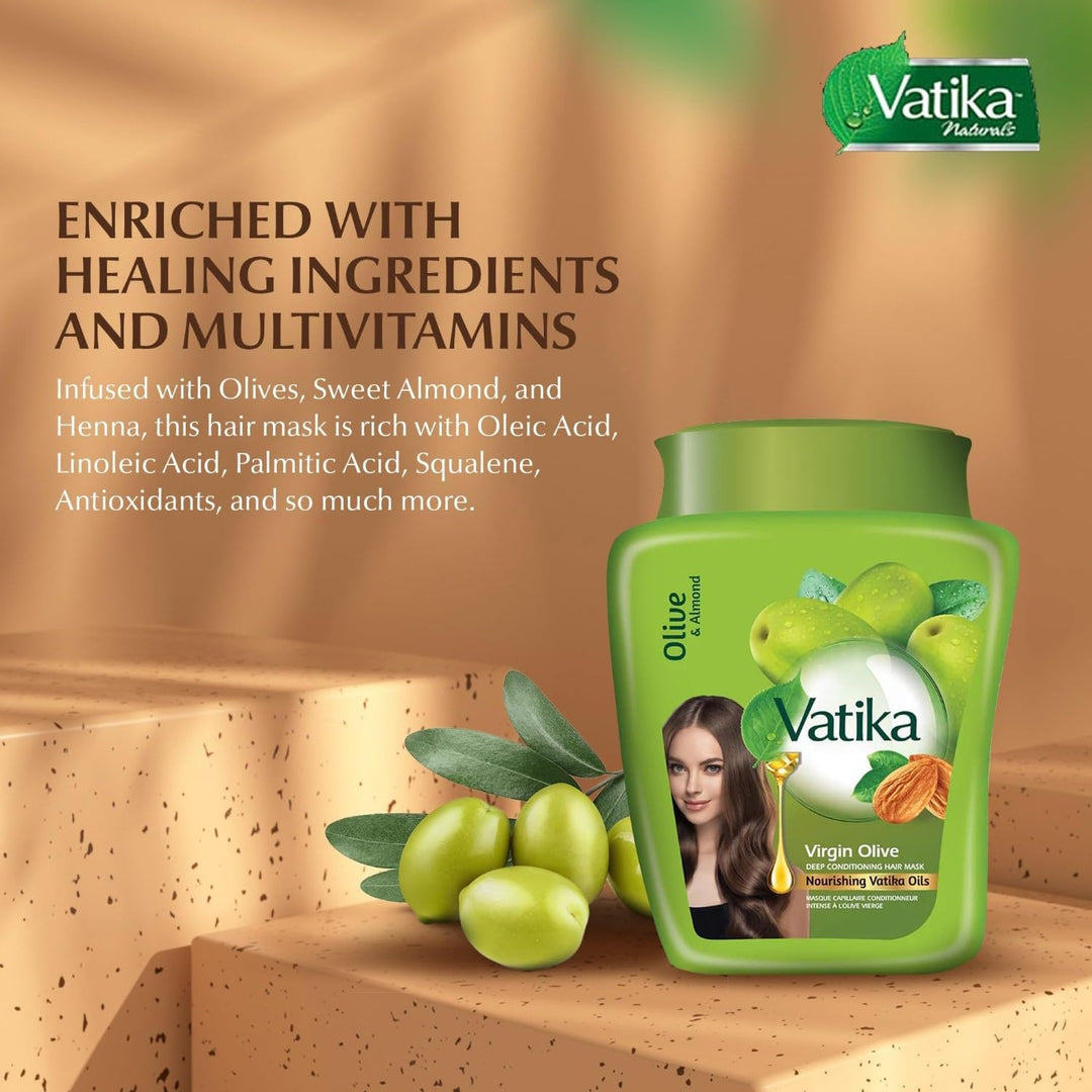 Dabur Vatika Deep Conditioning (Olive) Hair Mask (For Dry, Dull &amp; Lifeless Hair) 500g