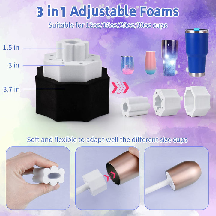 Double 2 Cup Turner Spineer for Crafts,Epoxy Resin 2 Tumbler Spinner Machine Kit,DIY Glitter Epoxy Tumblers