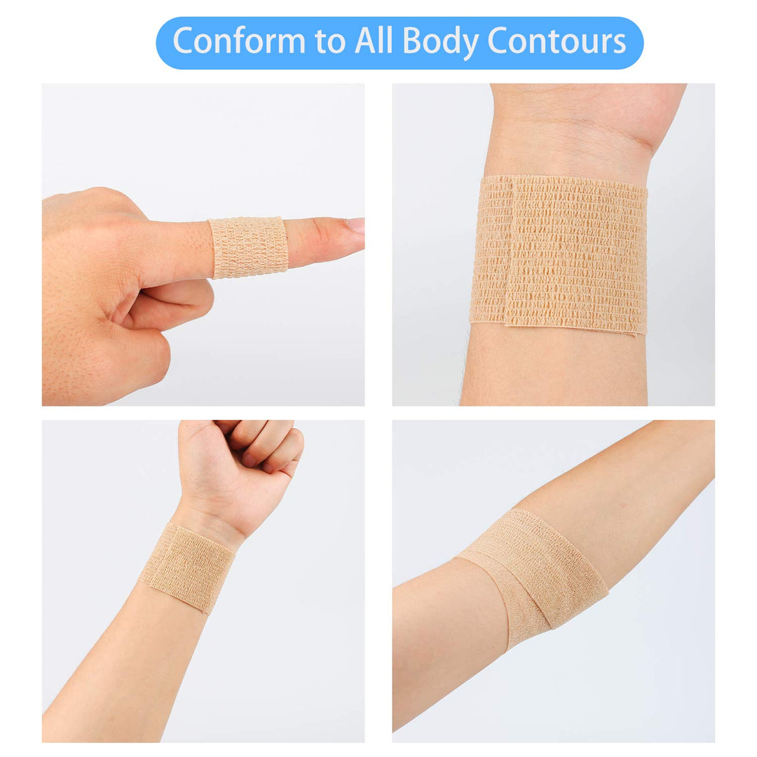12 Pack Self Adherent Cohesive Wrap Bandages 2 Inches X
