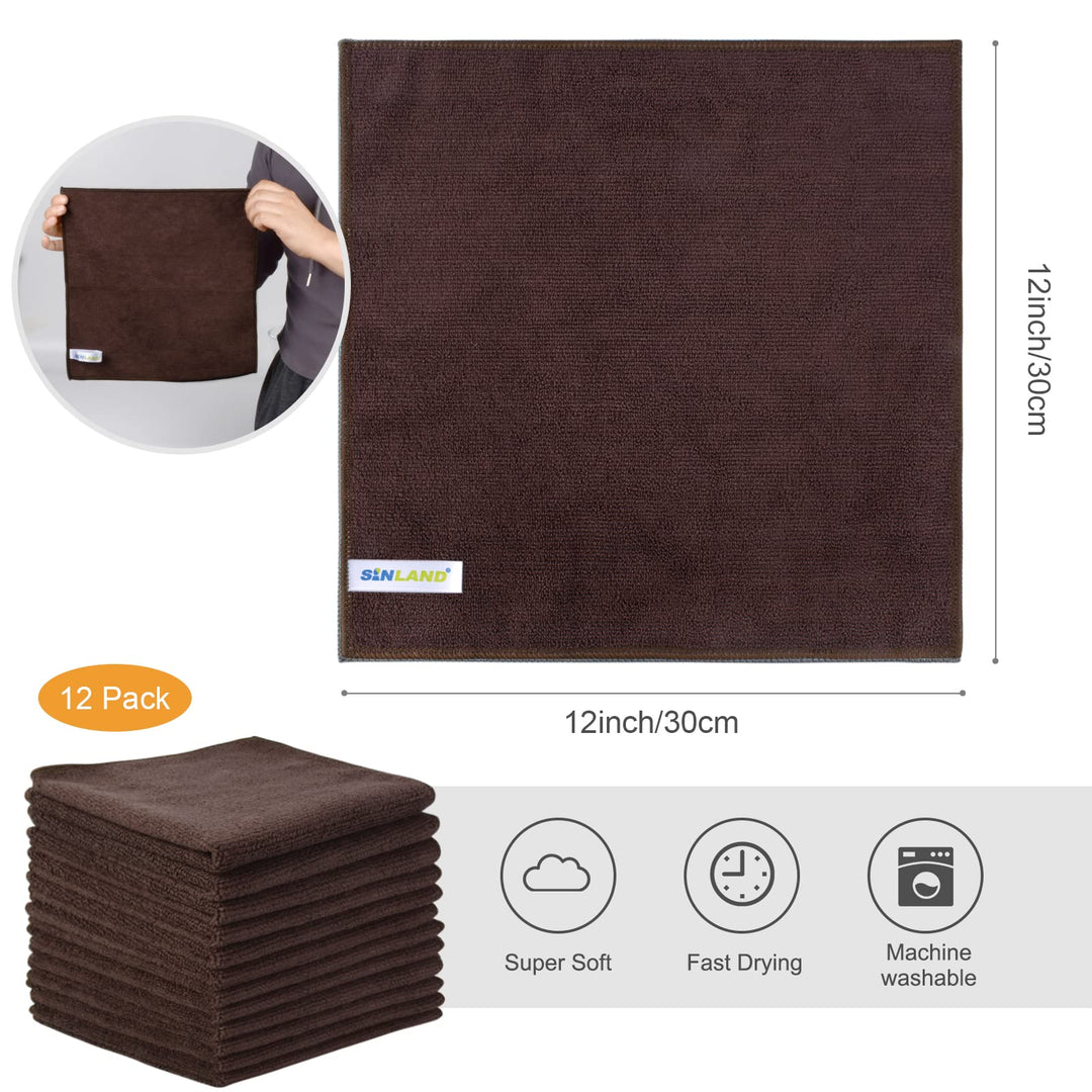 Sinland All-purpose Microfiber Cleaning Cloths Wiping D