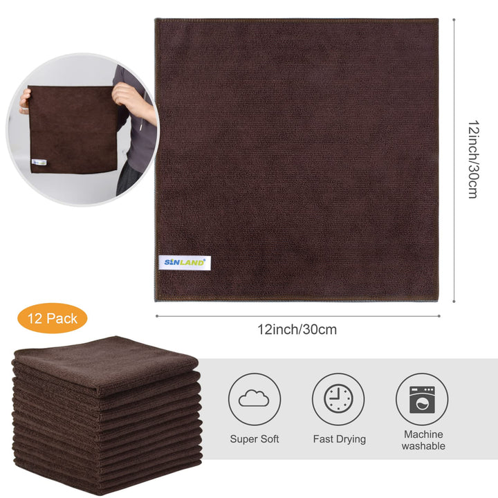 Sinland All-purpose Microfiber Cleaning Cloths Wiping D