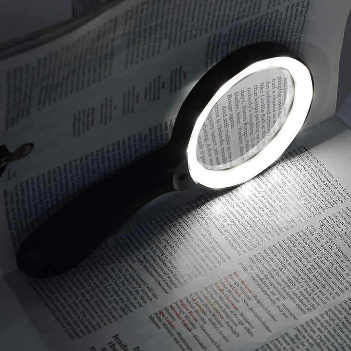 Magnifying Glass with Light, 10X Handheld Large Magnify