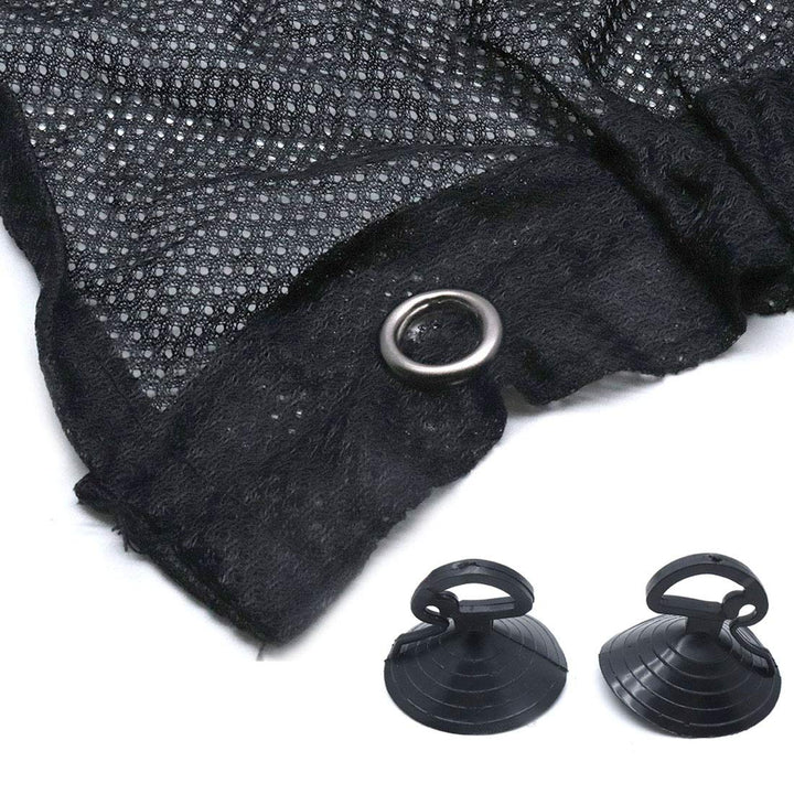 4 Pcs Car Window Sun Shade Curtain with Suction Cup, 20 x 18 inch, Non Completely Shading Translucent Visible Effect
