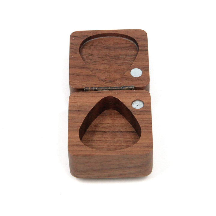 Guitar Pick Box Storage Wooden Guitar Picks Case Holder Organizer for Guitarist Musician Gift, 1 Pcs