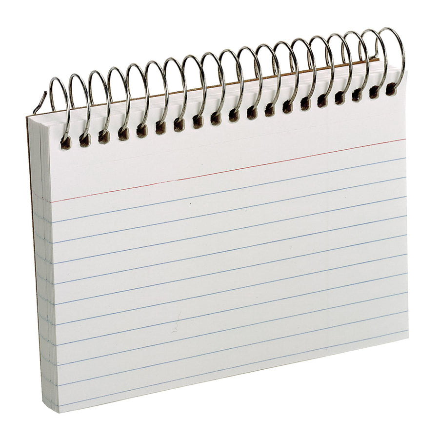 Spiral Ruled Index Cards, 3 x 5 Inches, White, 50 per Pack (40282)