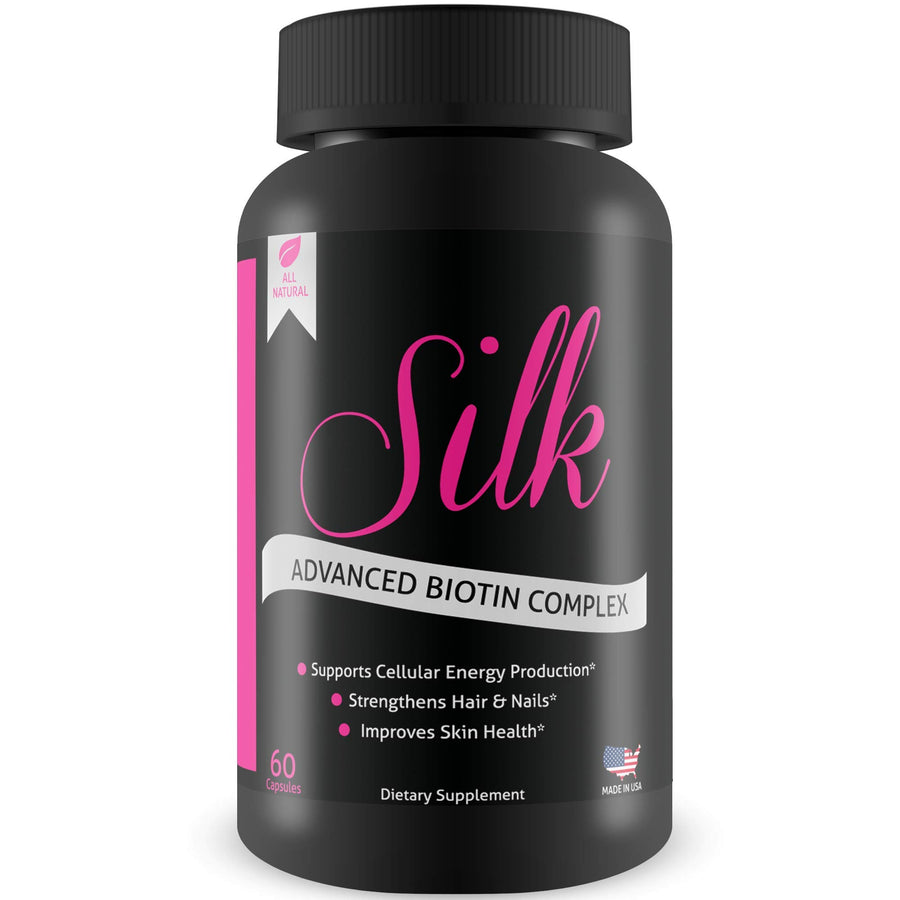Silk Advanced Biotin Complex- Promotes Stronger, Longer, Hair-Healthier Skin- Ultimate Nail Strength