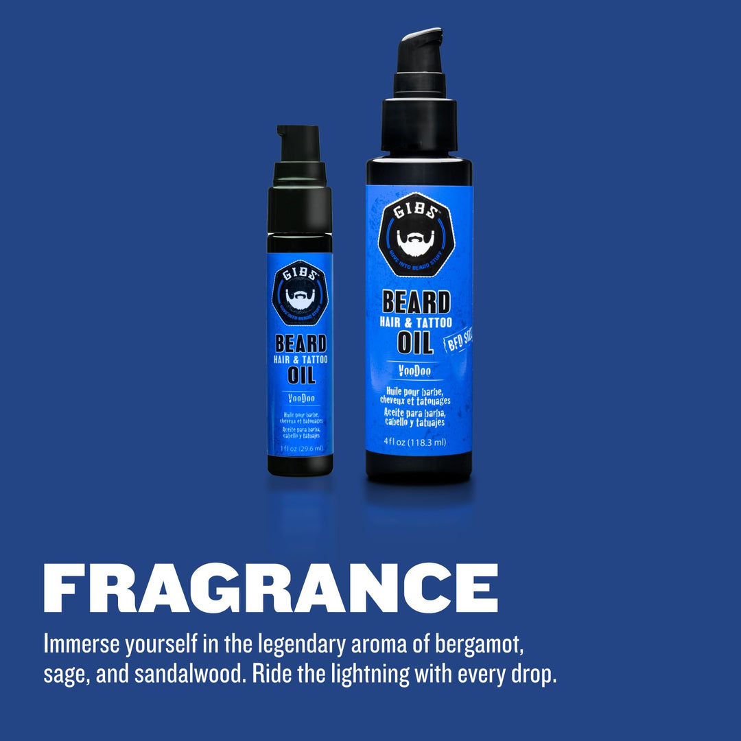 Gibs Beard Oil, Voodoo Prince, Best Beard &amp; Other Hair Oil - All Natural Olive and Argan Oil
