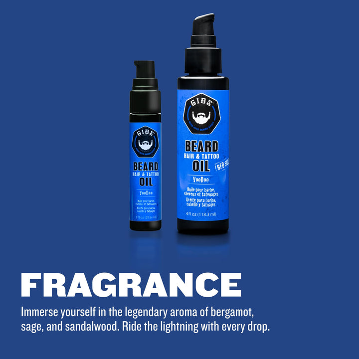Gibs Beard Oil, Voodoo Prince, Best Beard &amp; Other Hair Oil - All Natural Olive and Argan Oil