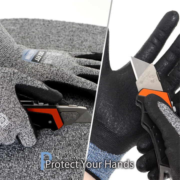 A5 Precision Cut Resistant Gloves Cru553 Thin, Firm Grip, 3D-Comfort Fit, Lightweight &amp; Durable, Touchscreen Compatible for Precision Assembly; Grey S (7) 1 Pair