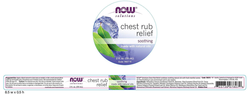 NOW Solutions, Chest Rub Relief, Soothing and Warming, 