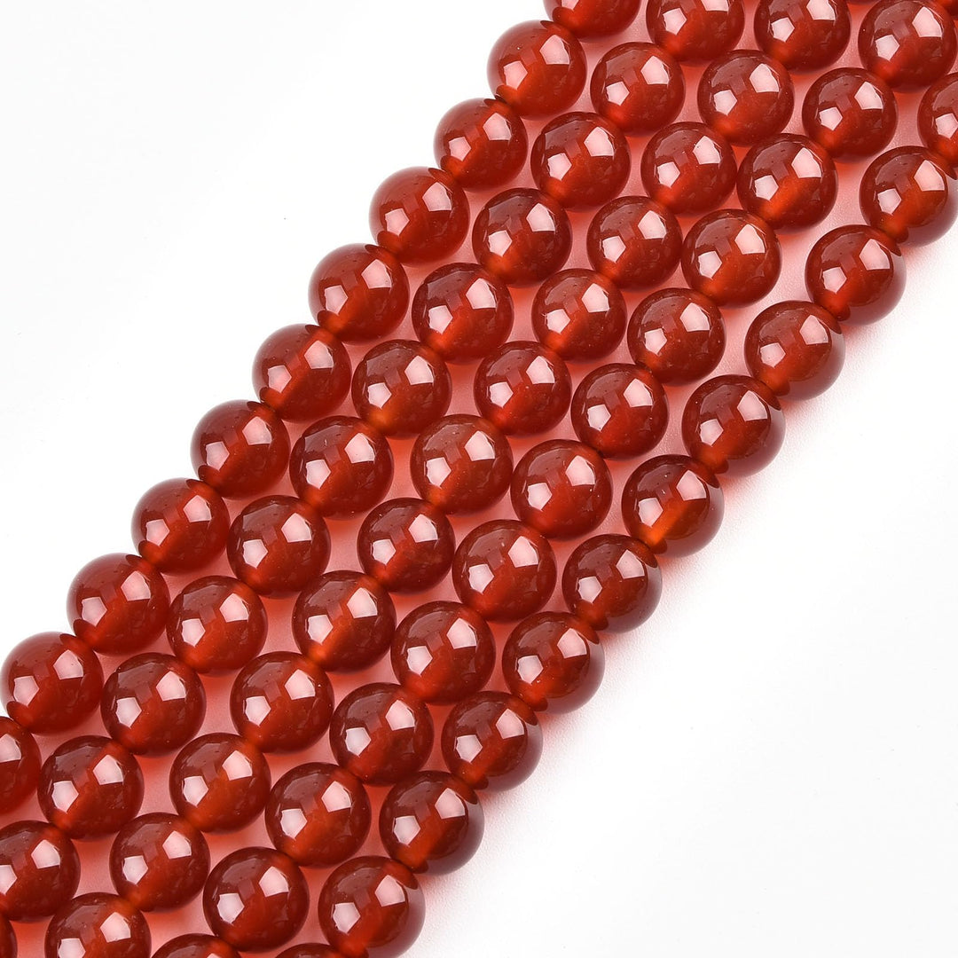 8mm Carnelian Beads Round Gemstone Loose Beads for Jewelry Making (46-48pcs/strand)