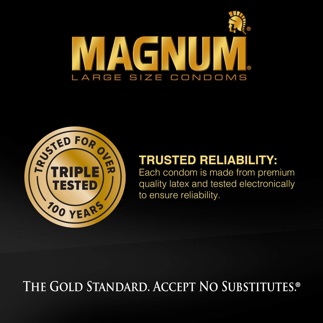 Trojan Magnum Bareskin Large Size Condoms - 10 Count