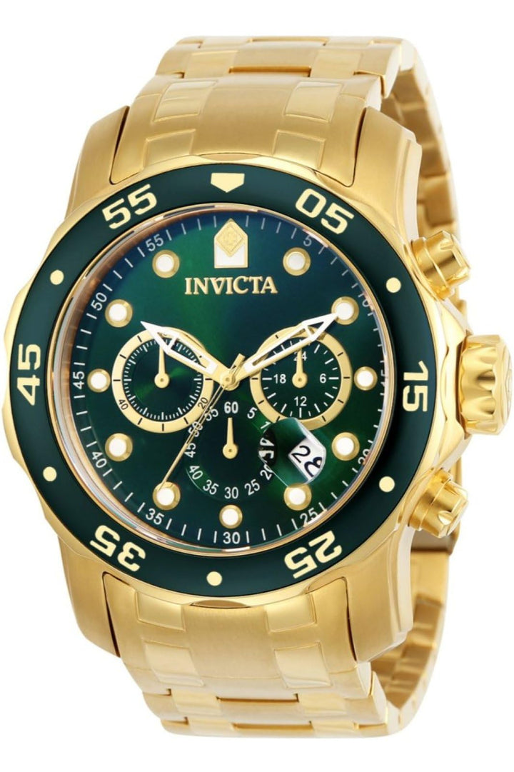 Men&#39;s 0075 Pro Diver Chronograph 18k Gold-Plated Watch