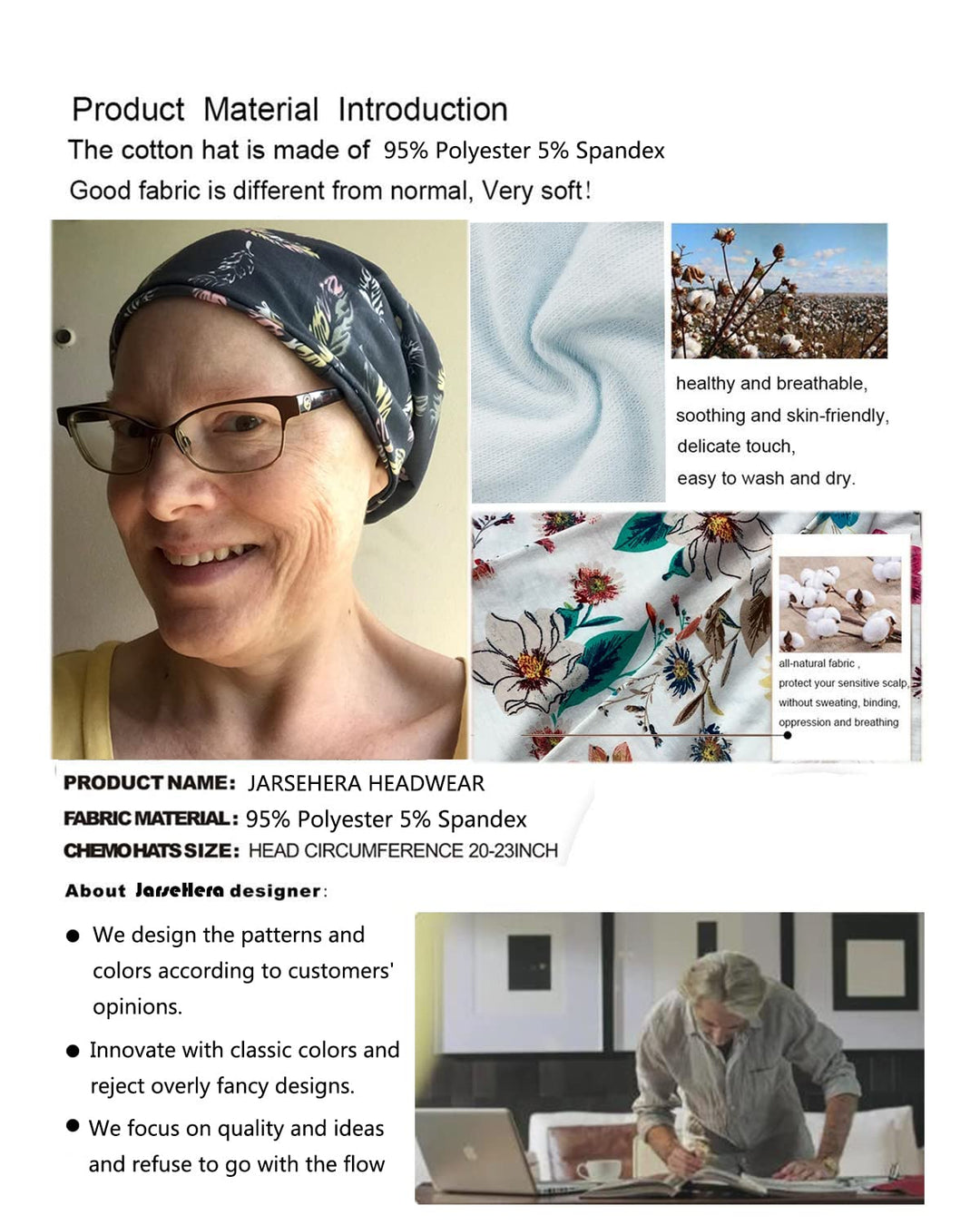 Womens Slouchy Beanie Cotton Chemo Caps Cancer Headwear Hats Turban