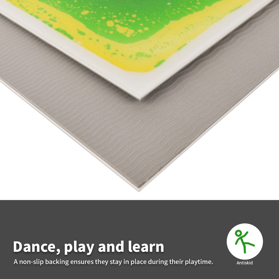 LONGKING 6 Sensory Tiles, 12 x 12 Sensory Floor Tiles, Liquid Floor Tiles, Lava Tiles