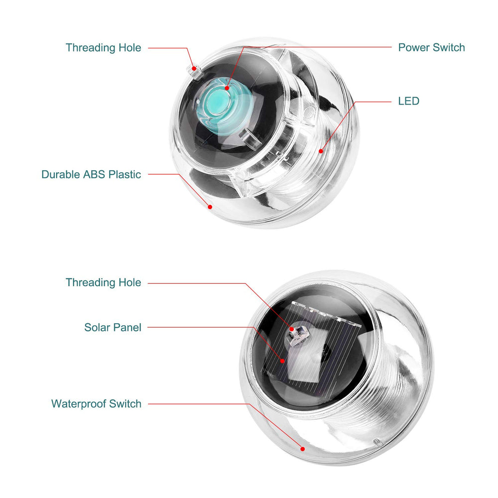 Solar Floating Pool Lights Upgraded Waterproof Pond Light with Multi Color Changing LED Globe Night Light for Gargen Swimming Pool Tub Party Home Decor