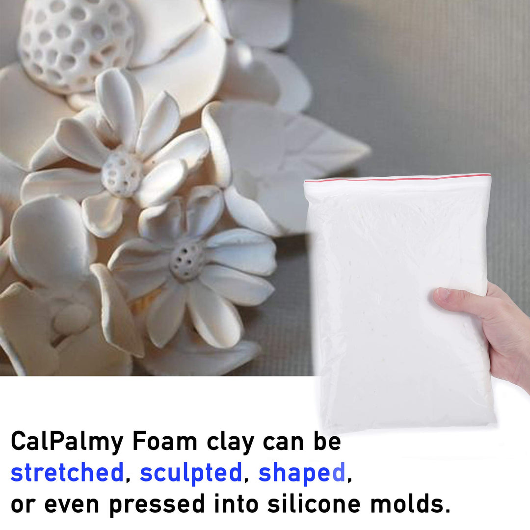 1.1lb Moldable Cosplay Foam Clay (White) – High Density and Hiqh Quality for Intricate Designs | Air Dries to Perfection for Cutting with a Knife or Rotary Tool, Sanding or Shaping