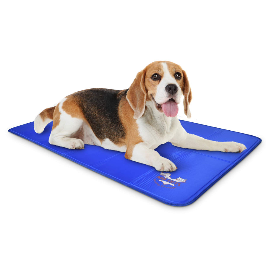 Dog Cooling Mat 27” x 43” Pad for Kennels, Crates and Beds, Non-Toxic, Durable Solid Self Cooling Gel Material. No Refrigeration or Electricity Needed