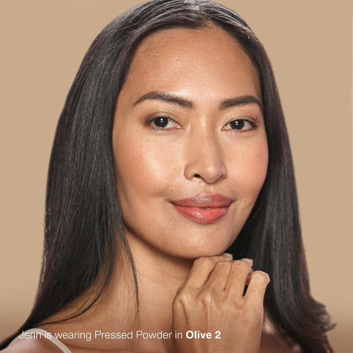 Pressed Powder Foundation, Olive 1 - Light Skin w/Greenish Undertones, Age Defying Foundation Makeup with Matte Finish, Talc Free Face Powder, Hypoallergenic, Cruelty-Free, 0.32 Oz.