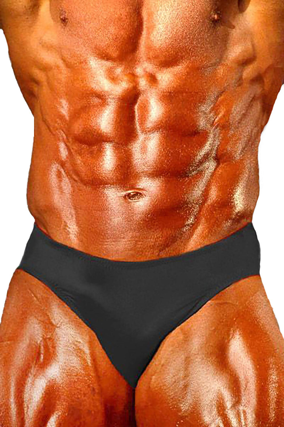 Bodybuilding Physique Classic Posing Trunks Swim Suit Briefs (Black, L (32-34))