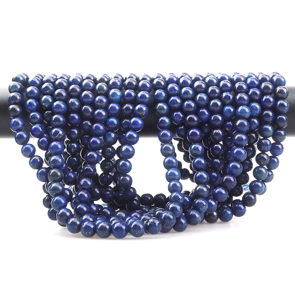 10mm Natural Lapis Lazuli Stone Round Loose Stone Beads for Jewelry Making DIY Crafts Design 1 Strand 15 APPR.34-36pcs