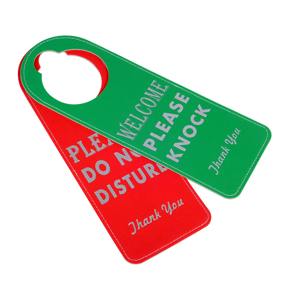 Kichwit Do Not Disturb Door Hanger Sign, 2 Pack Please 