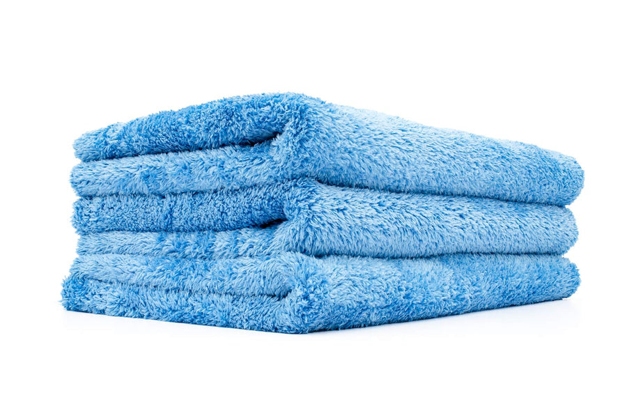 - Eagle Edgeless 500 (3-Pack) Professional Korean 70/30 Blend Super Plush Microfiber Detailing Towels, 500GSM, 16in x 24in, Blue