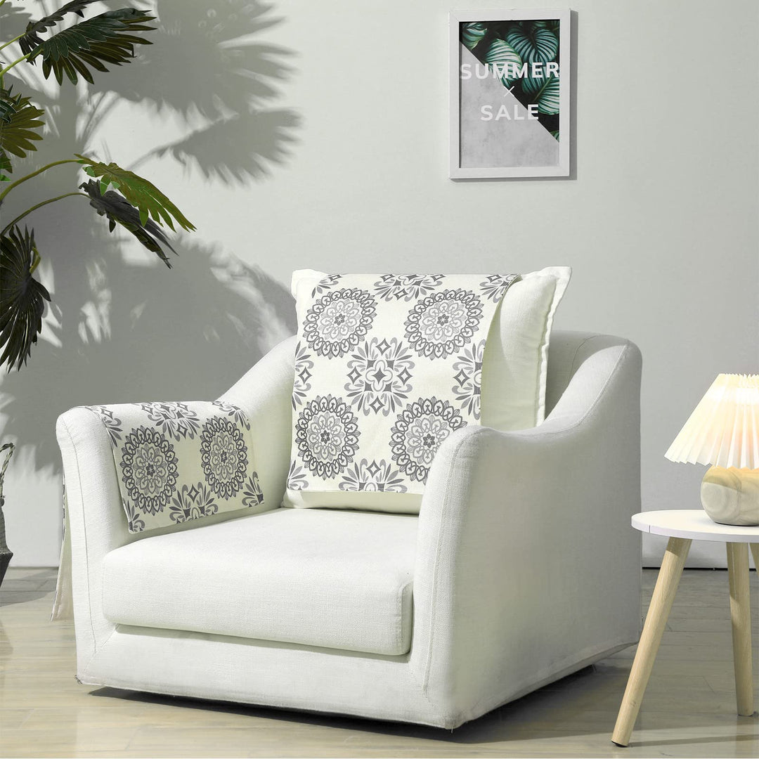 2 Pcs Recliner Headrest Covers Headrest Protector for Recliners Chairs Sofa Furniture Slipcovers with Mandala Pattern for Home Couch Loveseats Decoration Housewarming Gifts