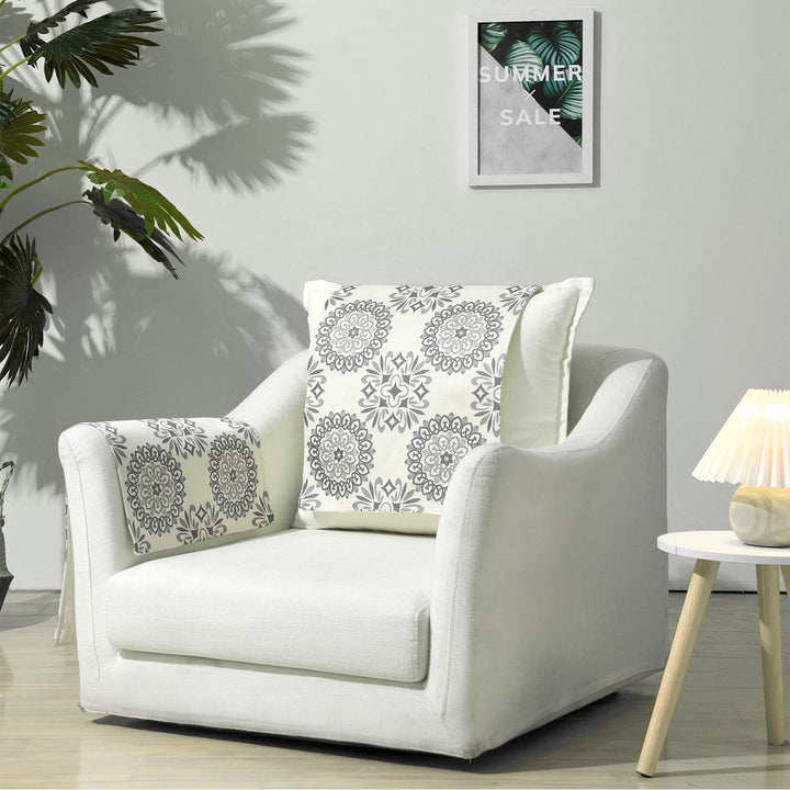 2 Pcs Recliner Headrest Covers Headrest Protector for Recliners Chairs Sofa Furniture Slipcovers with Mandala Pattern for Home Couch Loveseats Decoration Housewarming Gifts