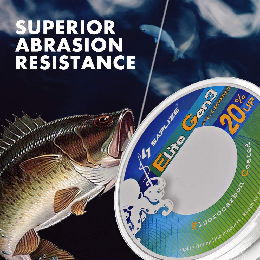 Fluorocarbon Coated Fishing Line, 8LB, 0.24mm, 300Yards