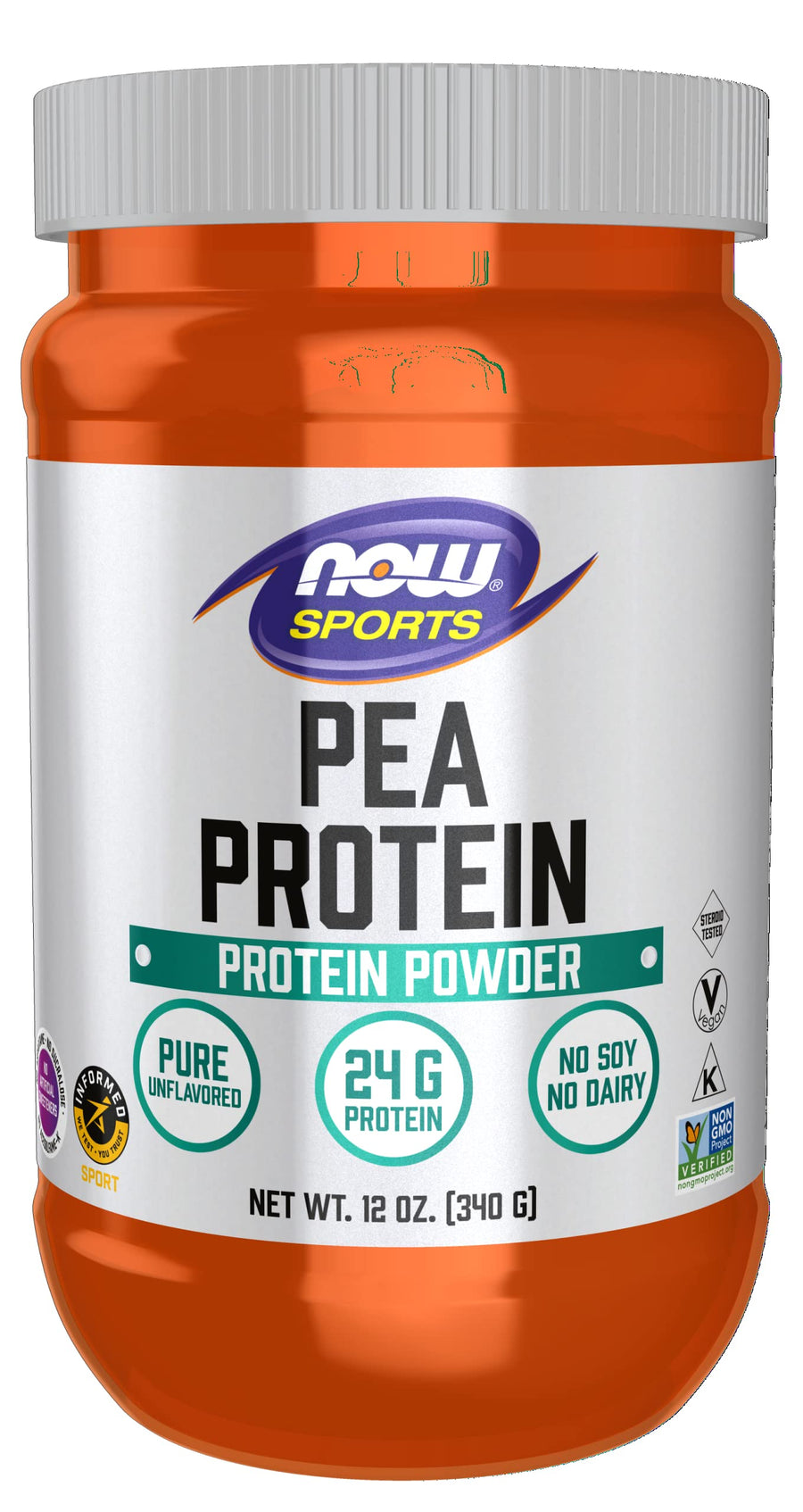Now Foods, Sports, Pea Protein, Natural Unflavored, 12 