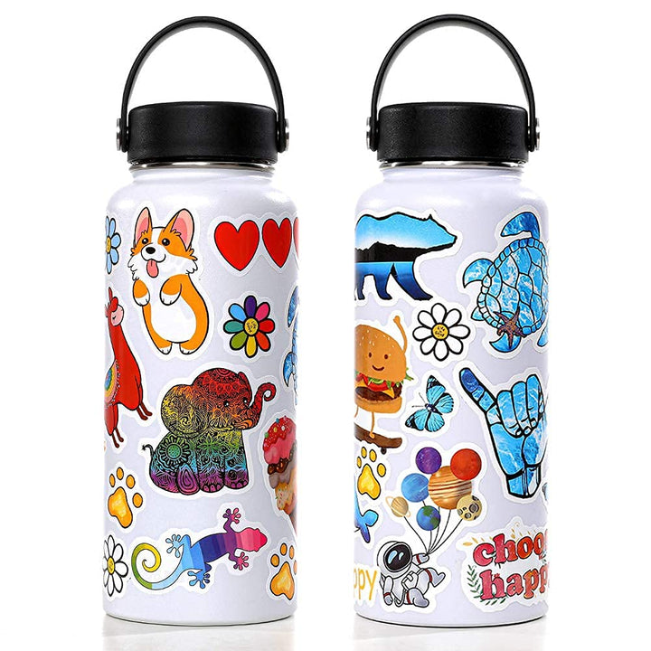 ANERZA Stickers for Water Bottles, 100 PCS Cute Reusabl