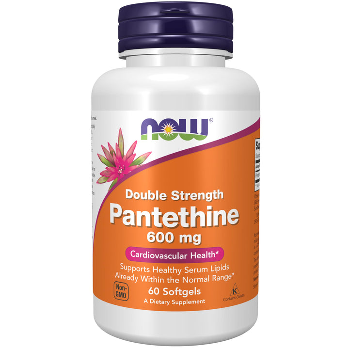 Supplements, Pantethine (Coenzyme A Precursor) 600 mg, Double Strength, Cardiovascular Health*, 60 Softgels