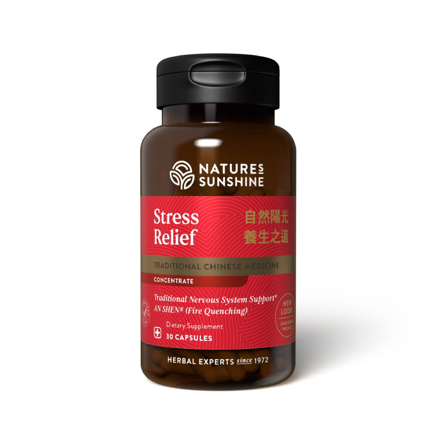 Natures's Sunshine Stress Relief, Chinese TCM Concentrate, 30 Capsules | Nourishes the Nervous System, May Optimize Gastric Function, and Supports Circulatory Health