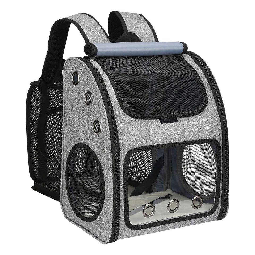 Expandable Pet Carrier Backpack for Cats, Dogs and Small Animals, Portable Pet Travel Carrier, Super Ventilated Design, Airline Approved, Ideal for Traveling/Hiking/Camping
