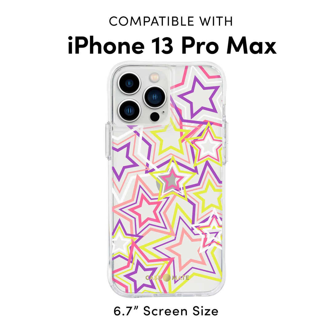 Case-Mate iPhone 13 Pro Max Case for Women - Neon Stars