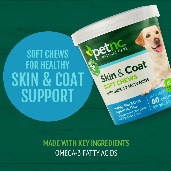Skin and Coat Soft Chews for Dogs, 60 Count