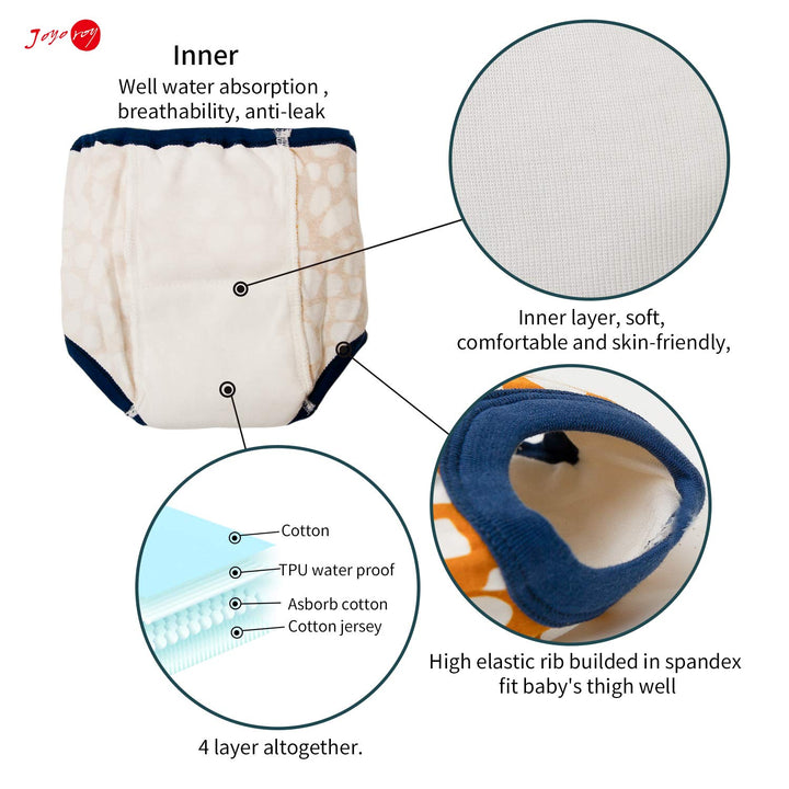Joyo Roy 4pcs Boys Underwear 4t Training Underwear 4t Underwear Potty Training Underwear for Boys 4t Toddler Panties 4t-5t Boy Underwear 4t Boys Training Underwear 4t Waterproof Underwear