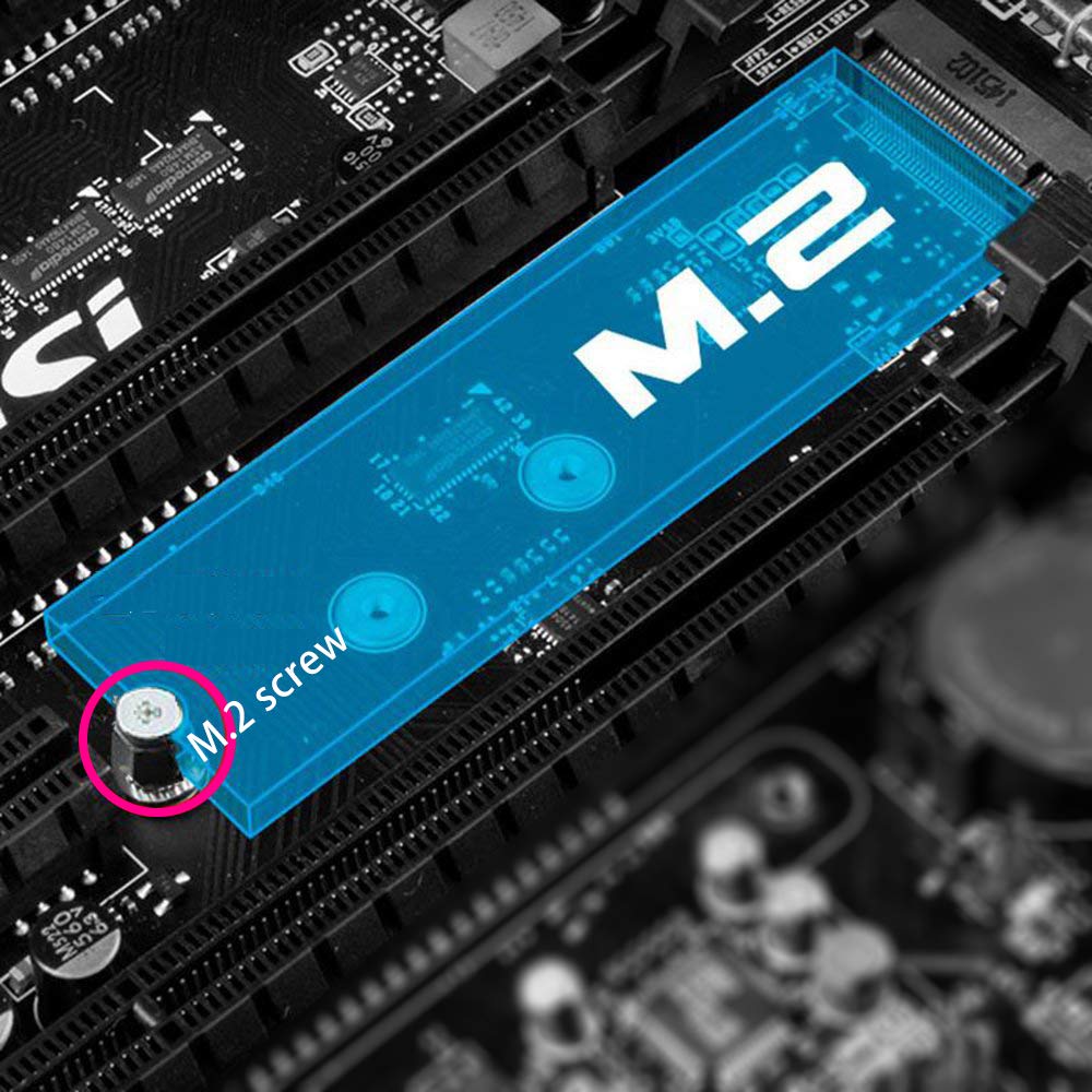 M.2 Screw, SSD Mounting Kit with Screwdriver for ASUS Motherboard or ASRock Board NVMe PCIe Driver (4 pcs)