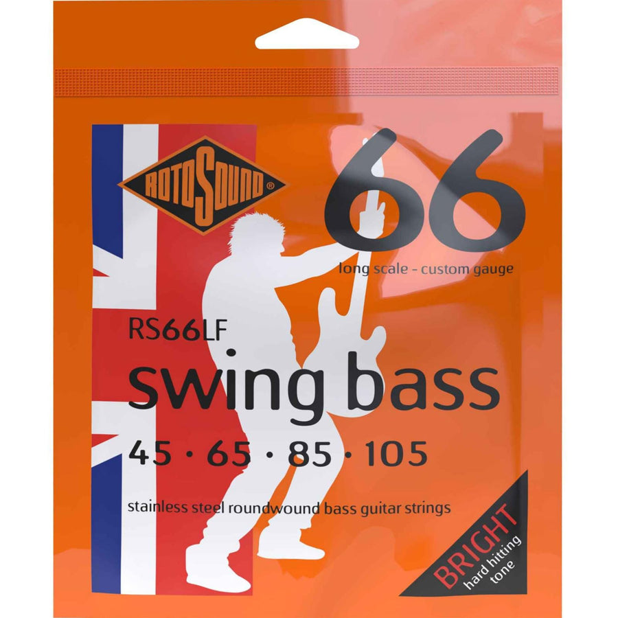 Rotosound RS66LF Swing Bass 66 Stainless Steel Bass Guitar Strings (45 65 85 105)