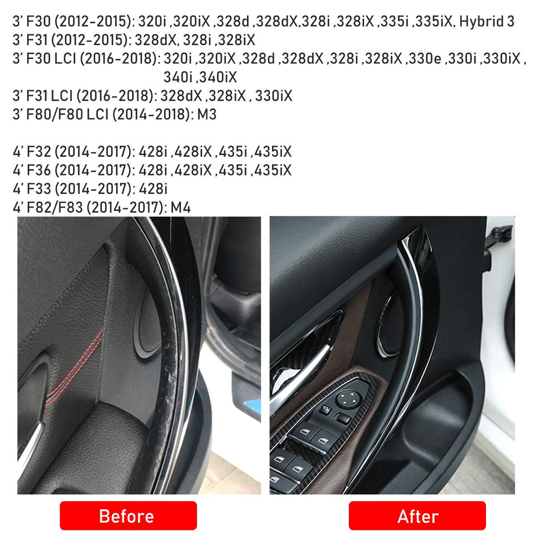 Jaronx 2PCS Door Handle Covers Compatible with BMW 3 Se