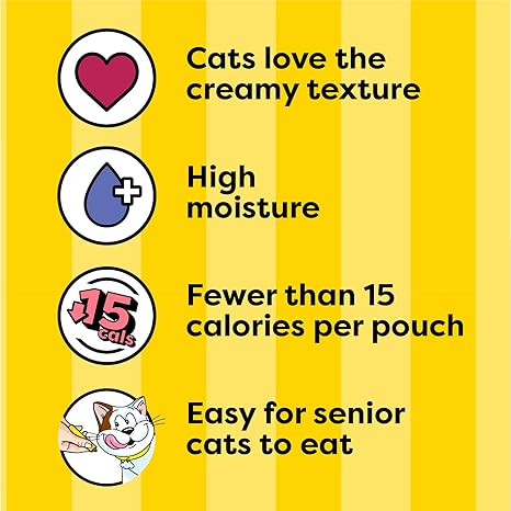 Temptations Creamy Puree with Chicken, Lickable Cat Treats, 0.42 oz Pouches, 24 Count Visit the Temptations Store
