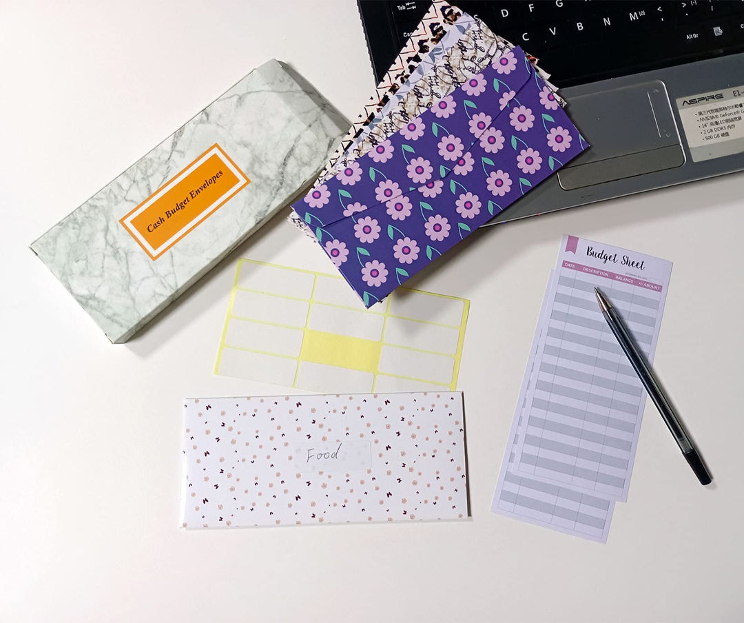 12 Laminated Budget Envelopes and Budget Sheets | Money Envelopes for Cash | Cash Envelopes for Budgeting | Paper Cash Envelopes