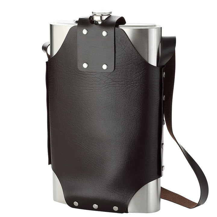 YWQ 64 oz Classic Style Stainless Steel Liquor Whiskey 