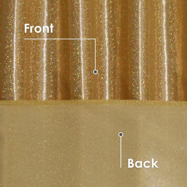 Gold Sequin Tablecloth for Parties 60x102 Inch - Sparkle Glitter Table Cloth Laser Rectangle Table Cover Overlay for Wedding Baby Shower Ceremony Birthday Cake Table Holiday Banquet Decoration
