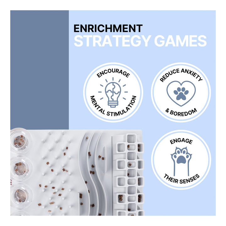 Fun Board Strategy Game for Cats, Puzzle Toy, Treat Dispenser, Interactive Play, Mental Stimulation
