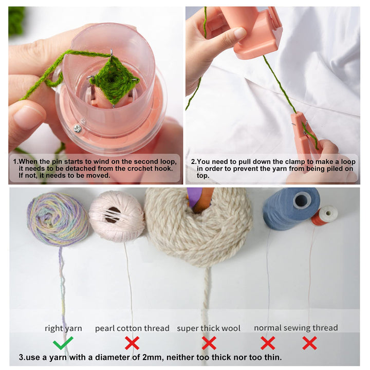 Embellish Knitting Machine, Manual Spool Knitter, i-cord Knit Machine for Sweater Scarfs Bracelet DIY Craft(Pink))