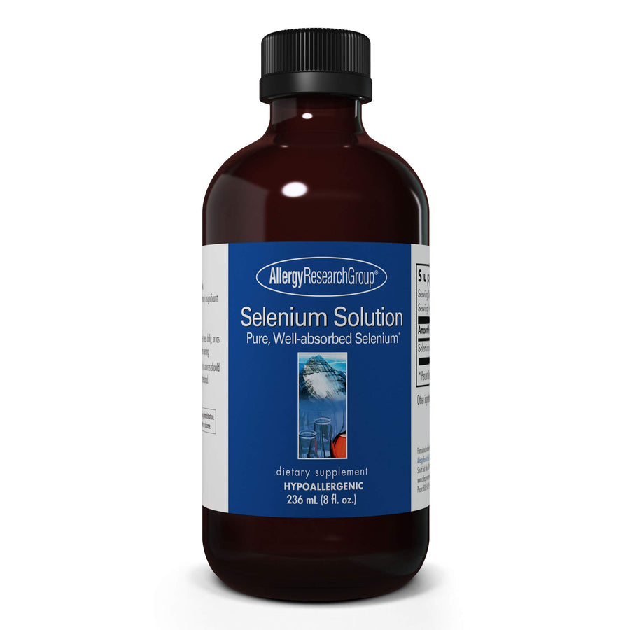 Selenium Solution - Well-Absorbed Selenium Liquid, Pure Sodium Selenite, Thyroid Support, Antioxidants, 100 mcg Supplement, Hypoallergenic - 8 Fl Oz