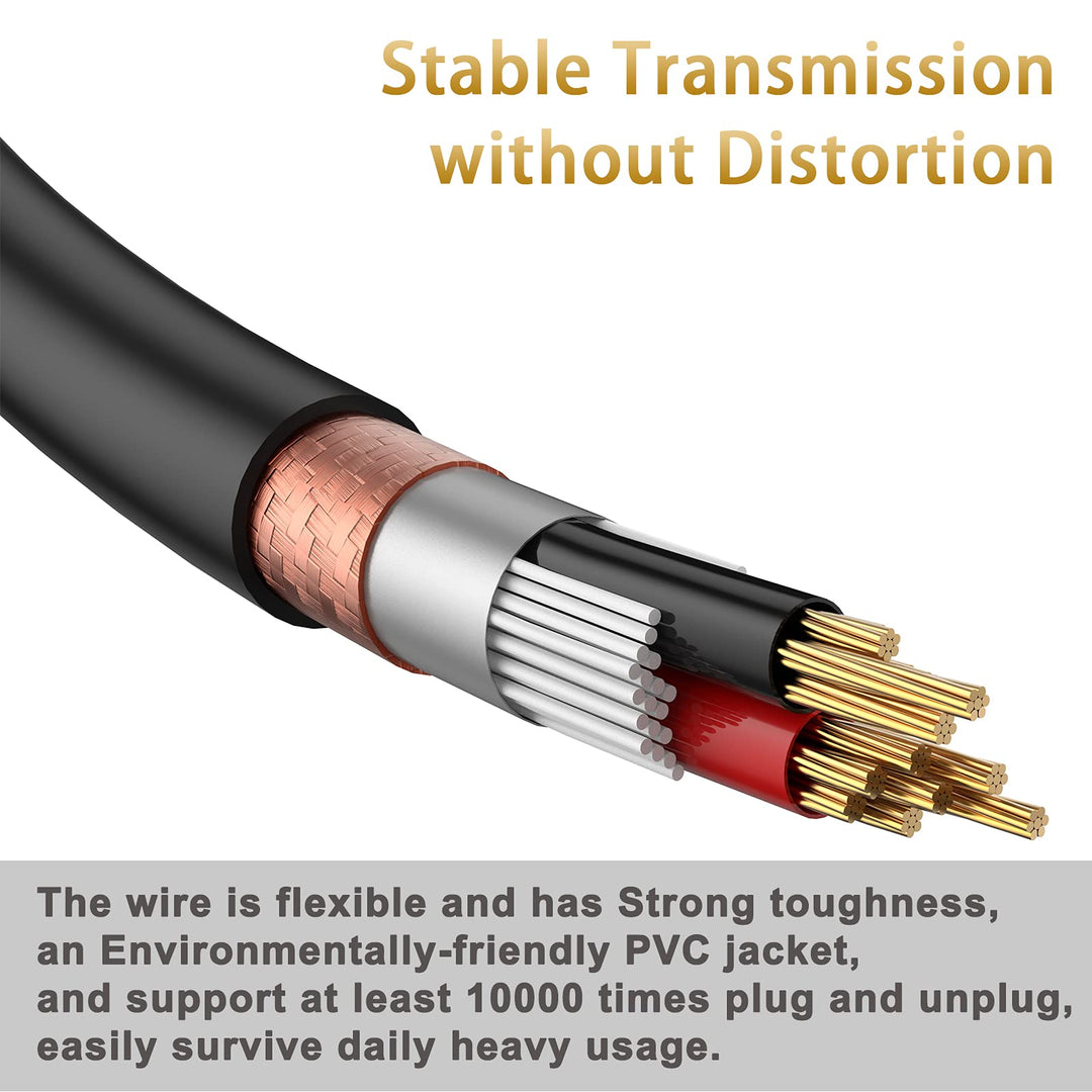 Lightning to 1/4 inch 6.35mm TRS Audio Stereo Cable for