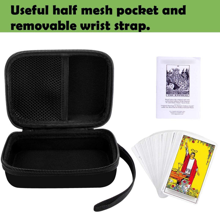 Carrying Case for Rider Tarot Deck Cards, Classic Tarot Cards Set Storage Box, Card Deck and Guidebook Rune Purse Organizer Holder Bag - Only a Hard Case for Sale, Not Included Tarot Cards